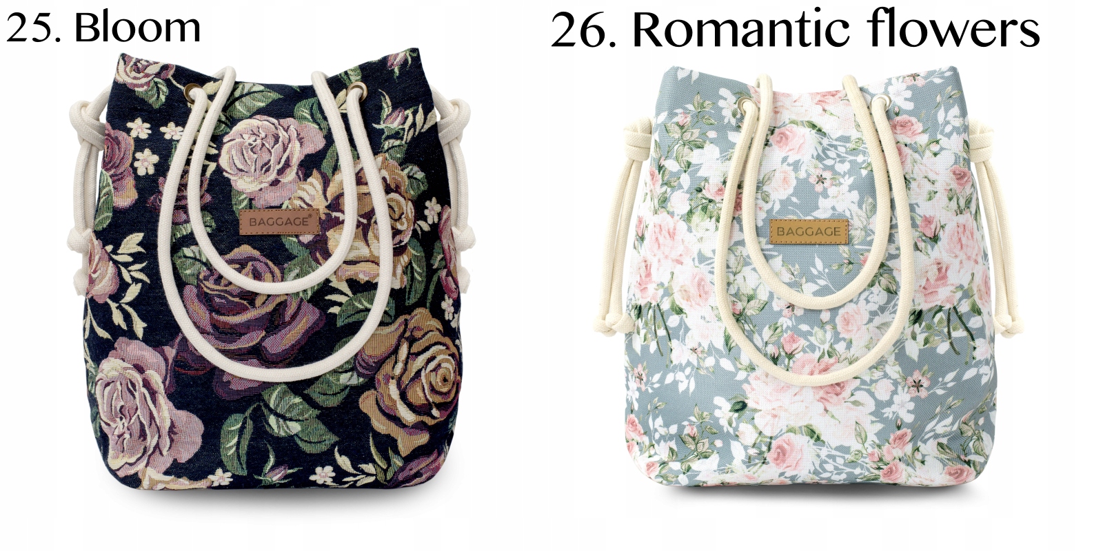 TOREBKA WOREK TORBA BAGGAGE SHOPPER 25 WZORÓW Głębokość produktu 13 cm