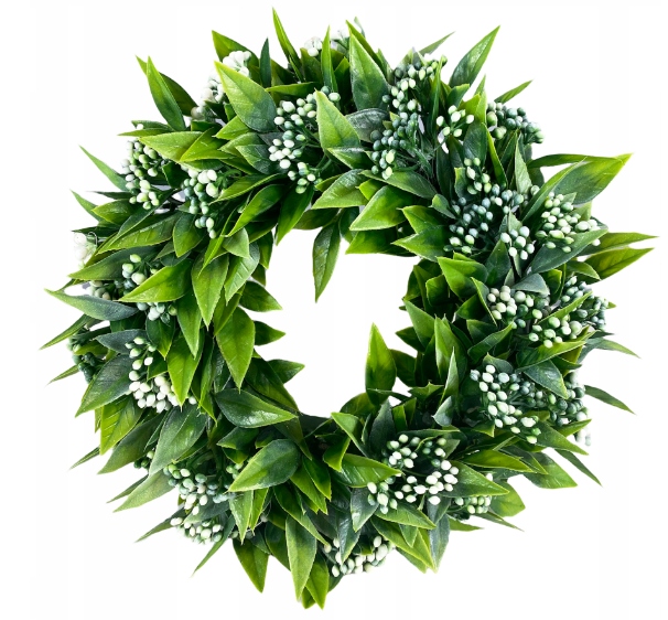 WIOSENNY WIANEK STROIK WIENIEC NA STÓŁ WIOSNA OZDOBA BIAŁY