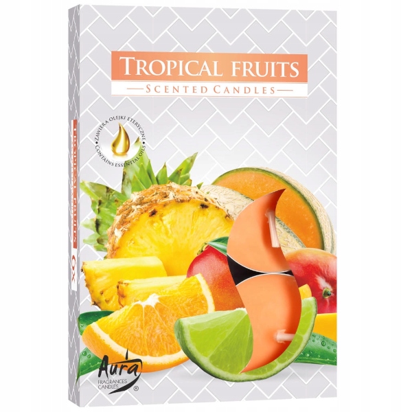 

Aura Podgrzewacze Tea Light Tropical Fruits 6szt