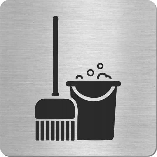 Tabliczka POMIESZCZENIE GOSPODARCZE STAL INOX