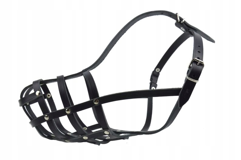 Kožený náhubek pro psa Champion Kavkaz K1 40/11,5 cm