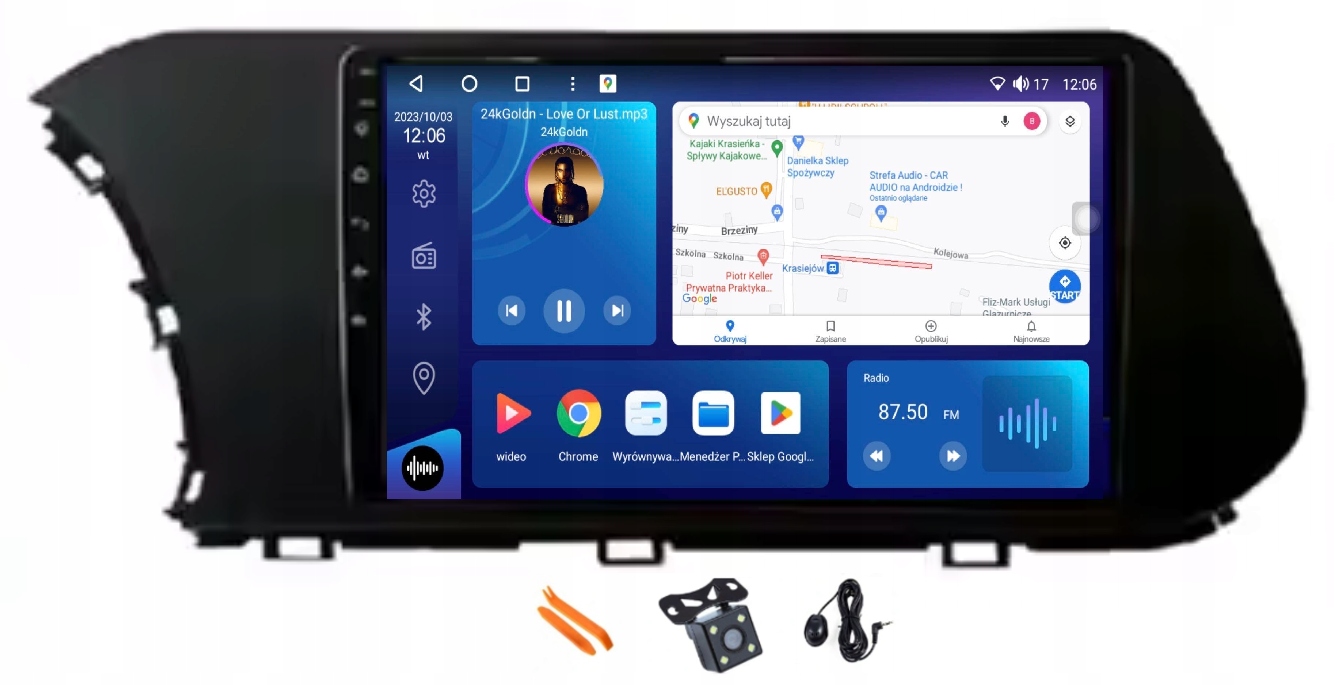 Rádio Android Navigácia Qled Carplay Lte Hyundai I20 3 20-23 Bayon 21-24