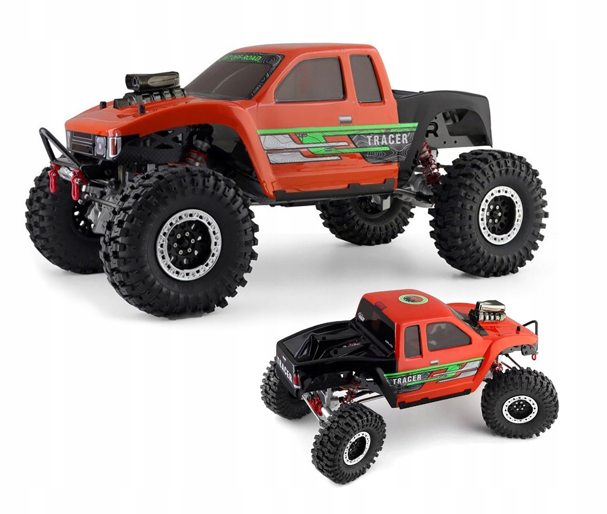 Model RC RGT Tracer 4WD 1/10 Metalowe mosty, 2 skrętne osie, Overdrive