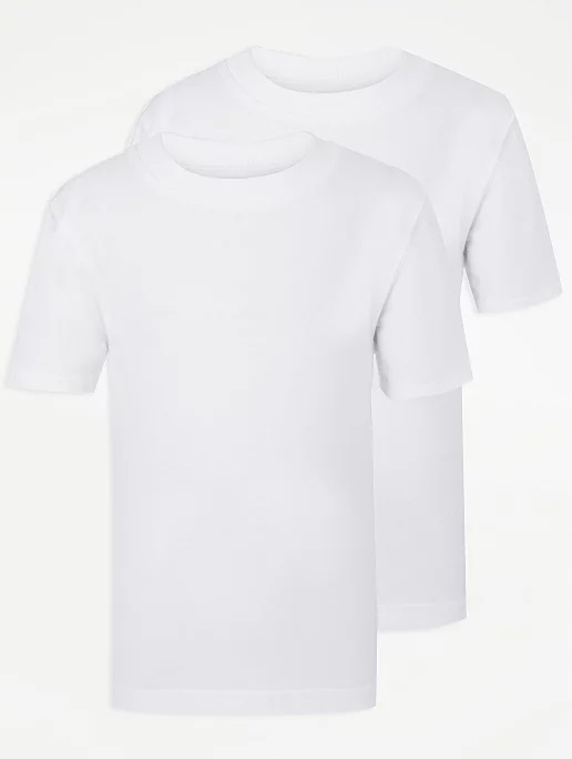 

George Biały t-shirt chłopięcy 2pak roz 128-135 cm