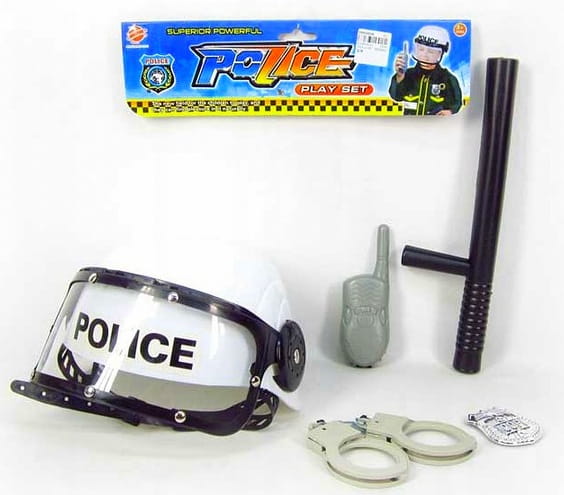 ZESTAW POLICYJNY KASK PAŁKA KAJDANKI ODZNAKA 5 EL Rozmiar uniwersalny