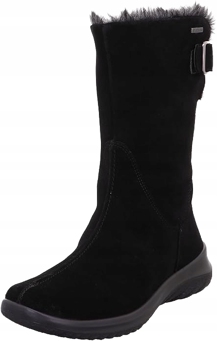 Legero Kožené Zateplené Černé Vysoké Kozačky Na Zimu 38 J0C