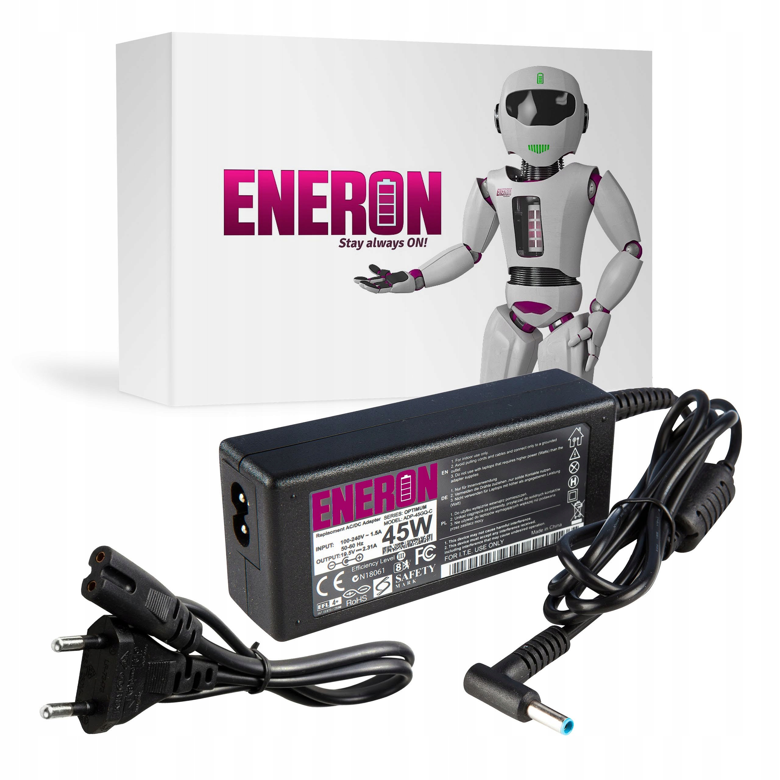 

Zasilacz do laptopów Hp 19.5V 2.31A 45W 4.5x3.0mm