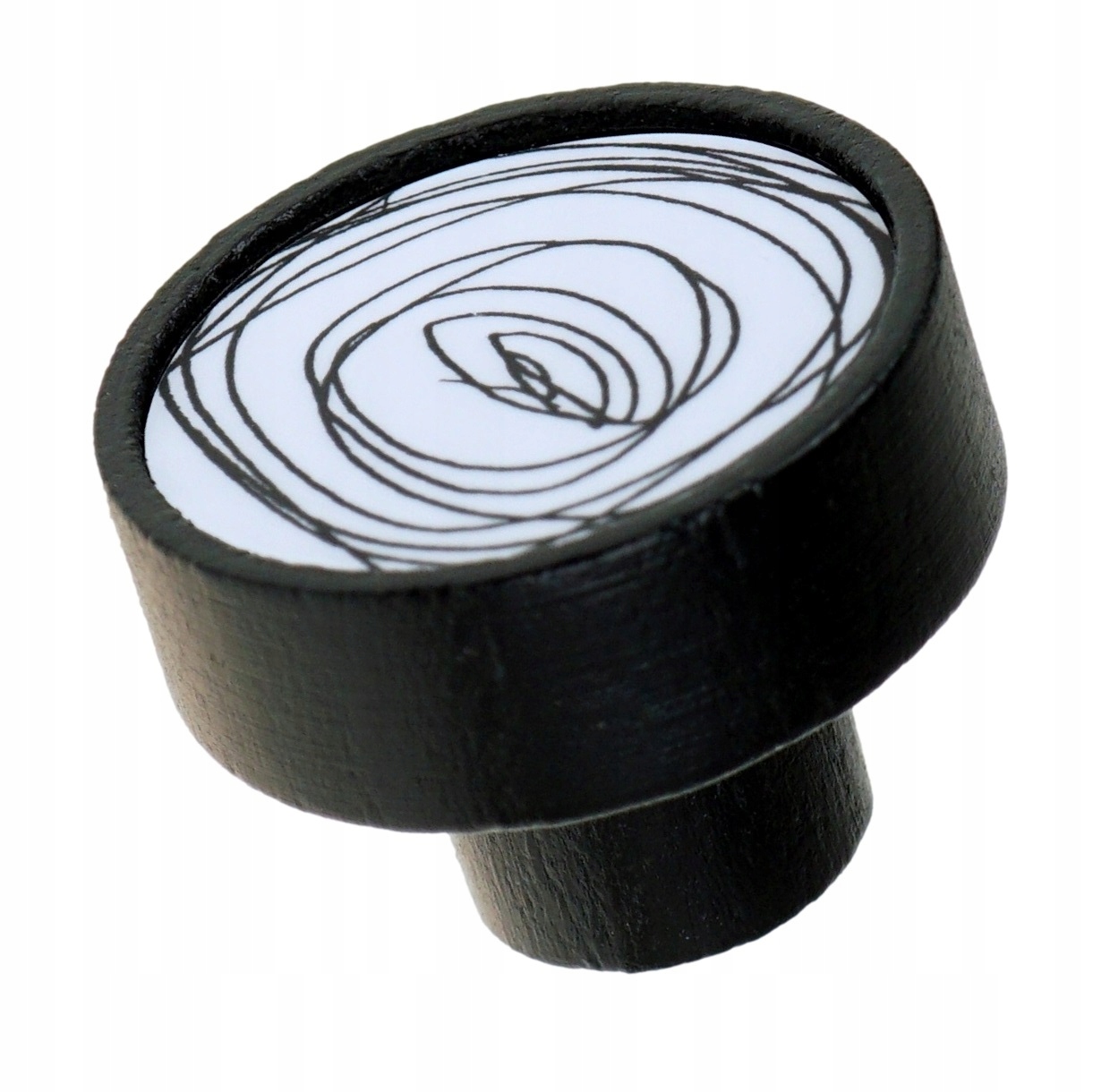 

Uchwyt drewniany okrągły bukowy 36/18x27mm, czarny