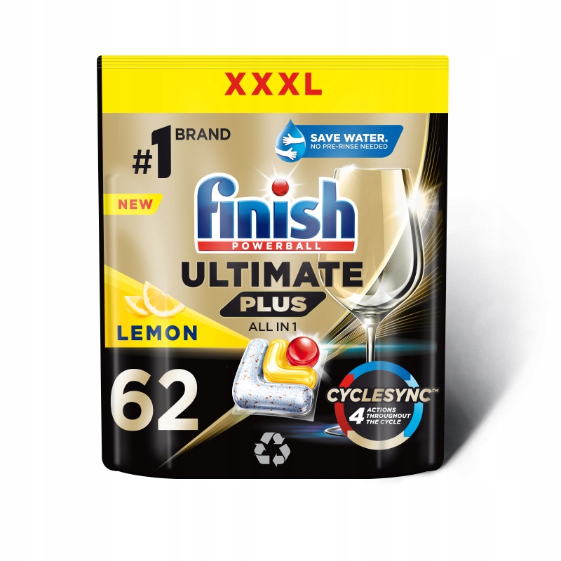 

Finish Ultimate Plus Kapsułki do zmywarki Lemon 62