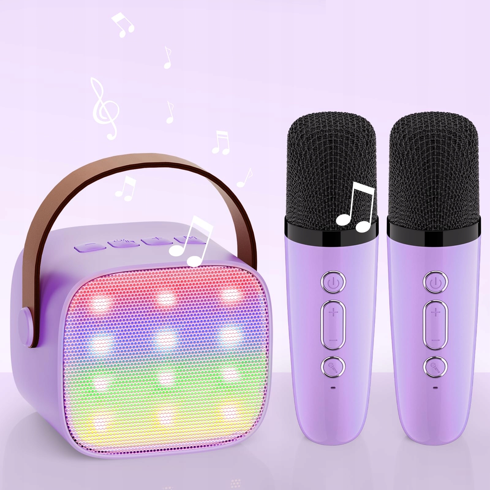 WOWSTAR Karaoke Zestaw Bluetooth Dla Dzieci i Dorosłych Z Mikrofonami LED — miniatura 8