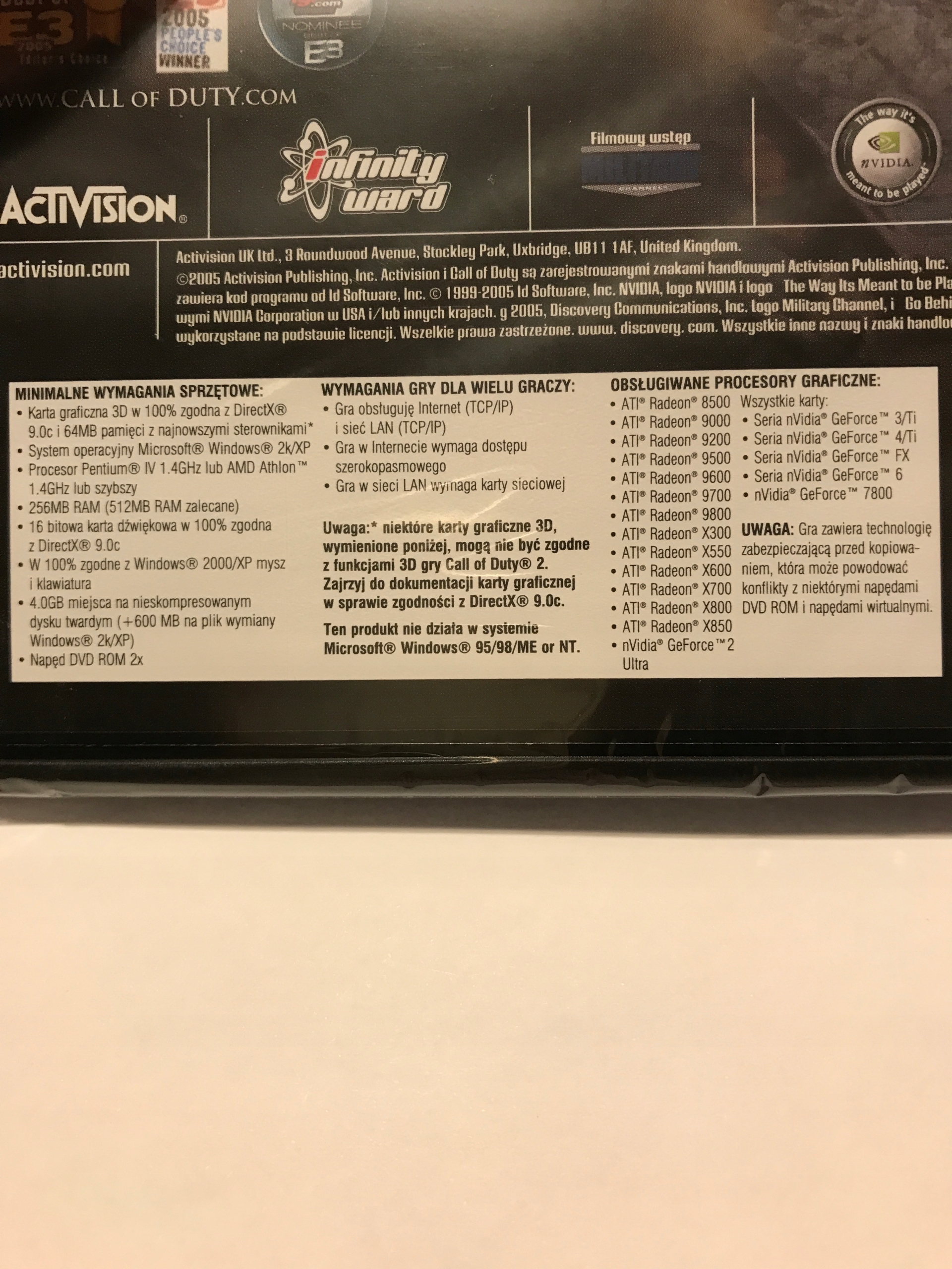 Call of Duty 2 PC PL NOWA W PUDEŁKU Rodzaj wydania Podstawa