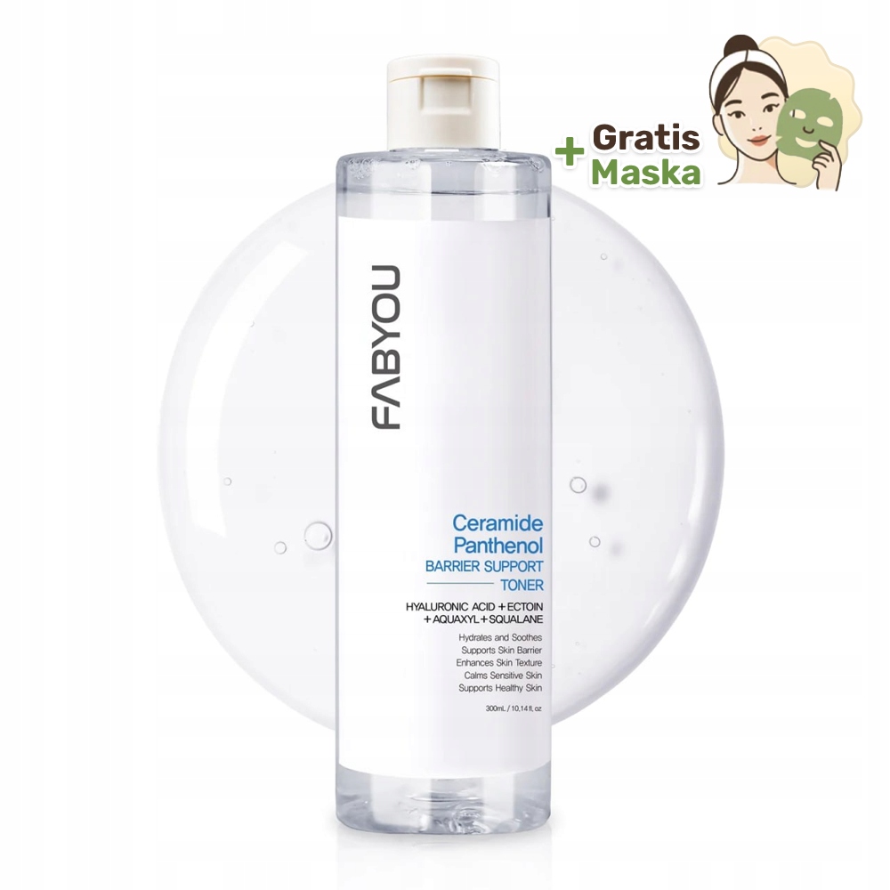 Korejský bariérový toner Ceramidy Panthenol Hydratace Fabyou 300 ml
