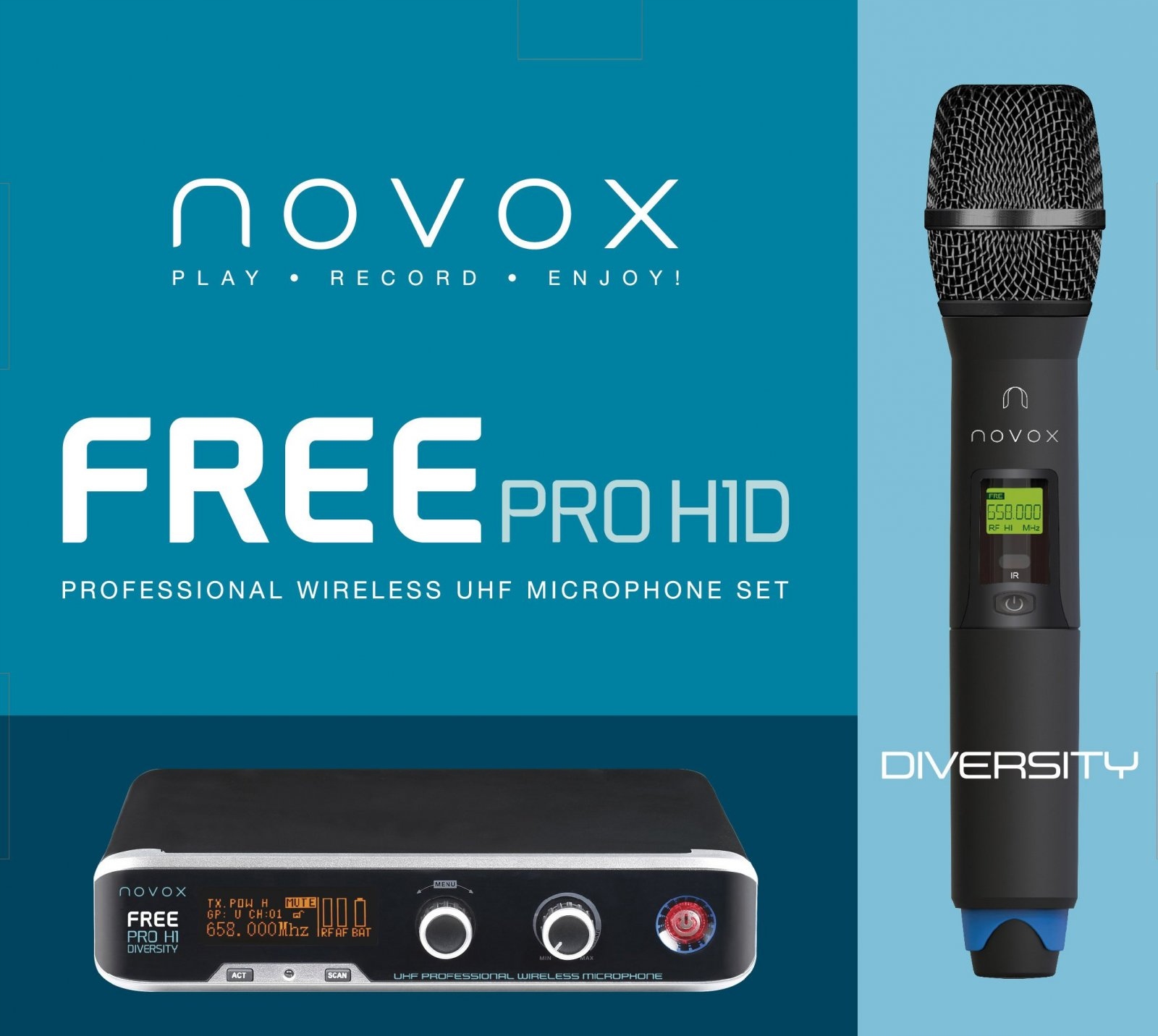 Novox Free Pro H1 – bezdrátový mikrofon True Diversity