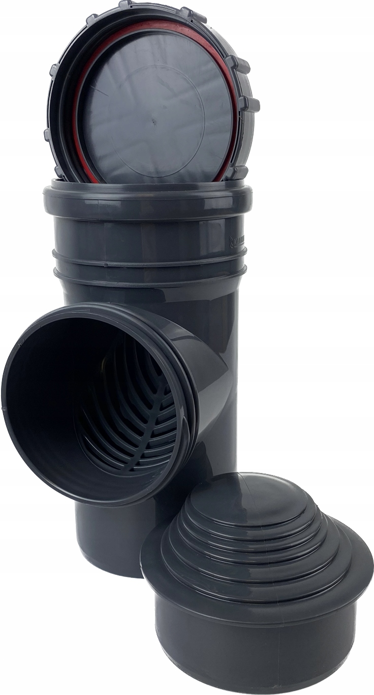 Rewizja 63-100mm rury 110mm czyszczak z sitkiem, GALECO grafit 7015 Stan opakowania oryginalne