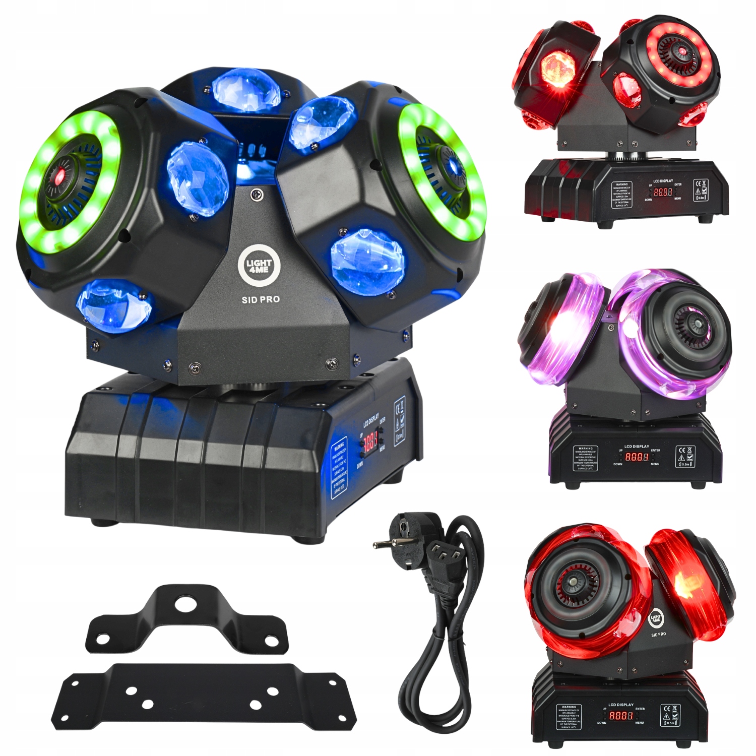 Světelný Multiefekt 5v1 Led Scénické Osvětlení DMX beam ring laser