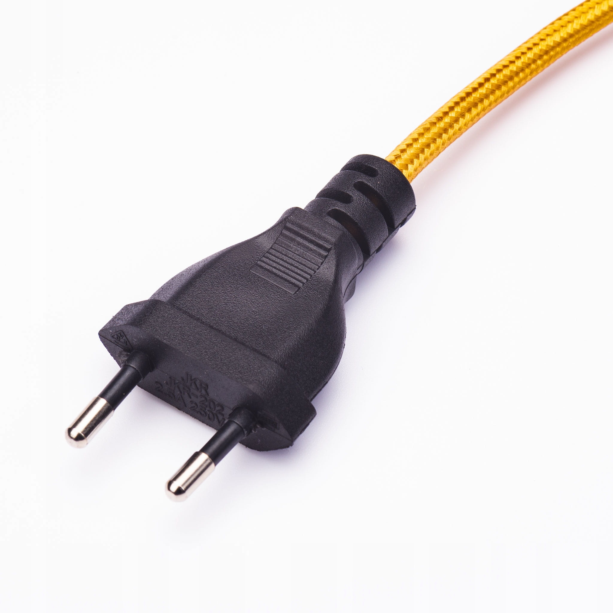 Przewód w oplocie kabel z wtyczką 2m złoty Marka Ledigo