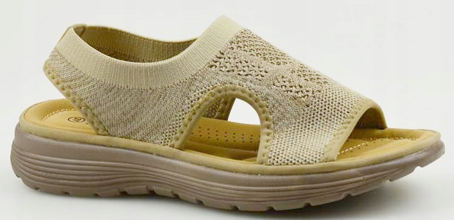 UNISOFT Sandały Beżowe Tekstylne 5769 r.39