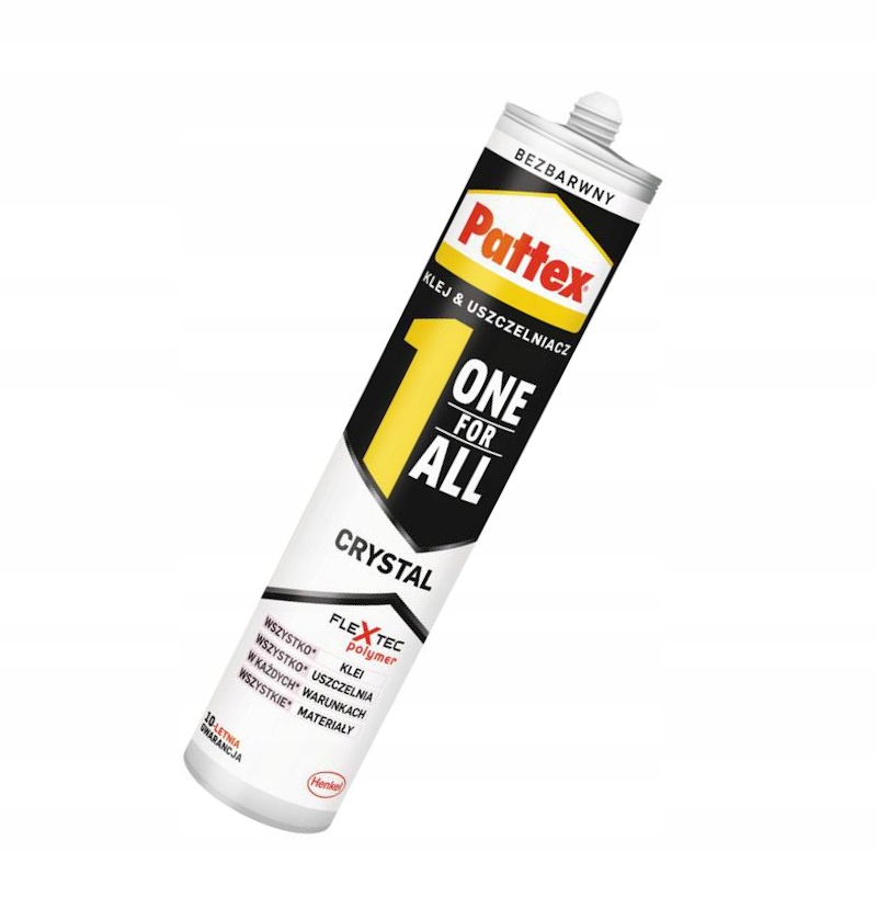 KLEJ MOTAŻOWY PATTEX ONE FOR ALL CRYSTAL GLUE 290G Pojemność 0.29 l