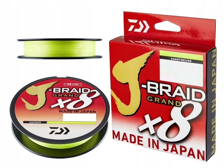 Daiwa Plecionka J-Braid X8 Grand 0,20mm 135m Chartreuse