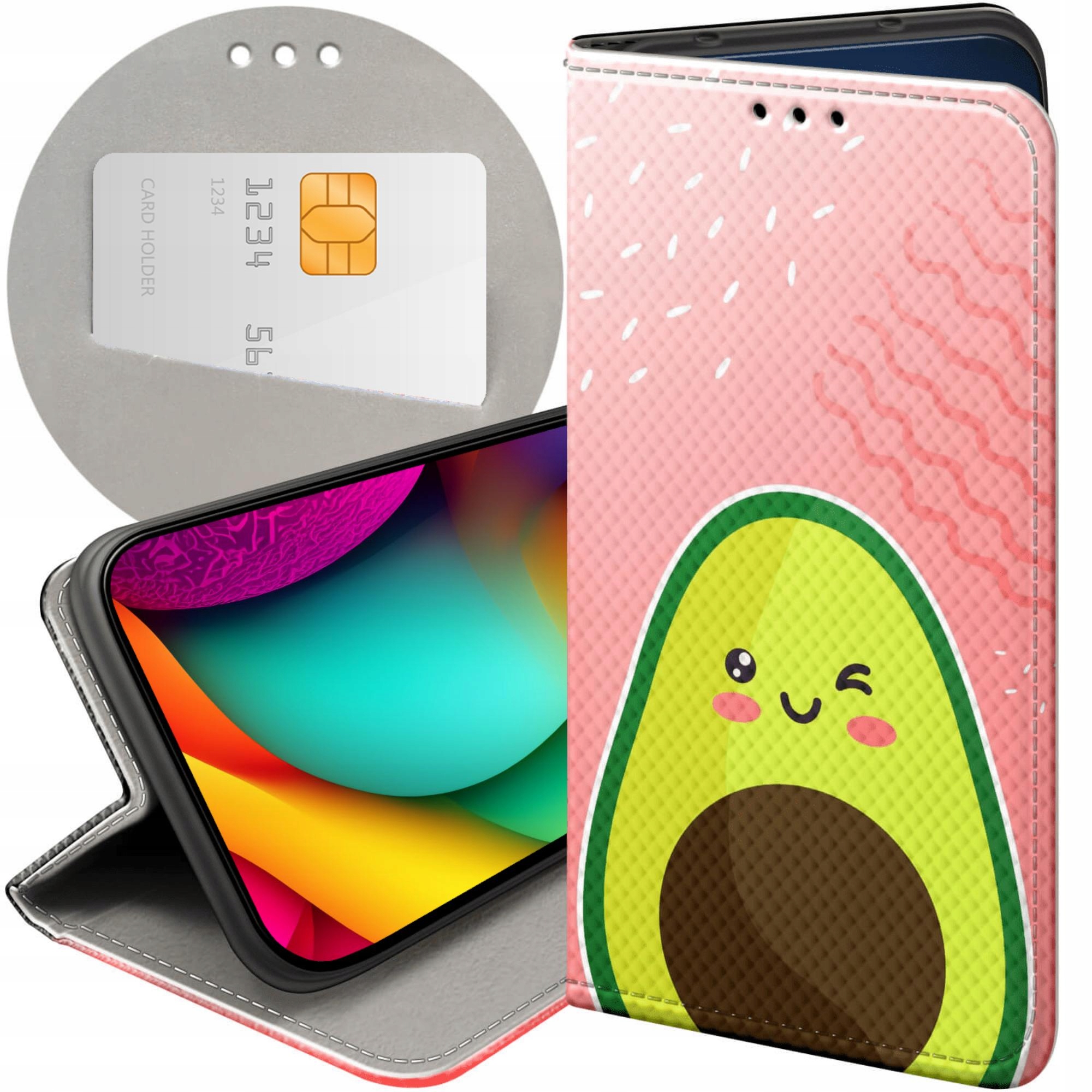 Etui Z Klapką Do Motorola Moto G14 Awokado Futerał Pokrowiec Case