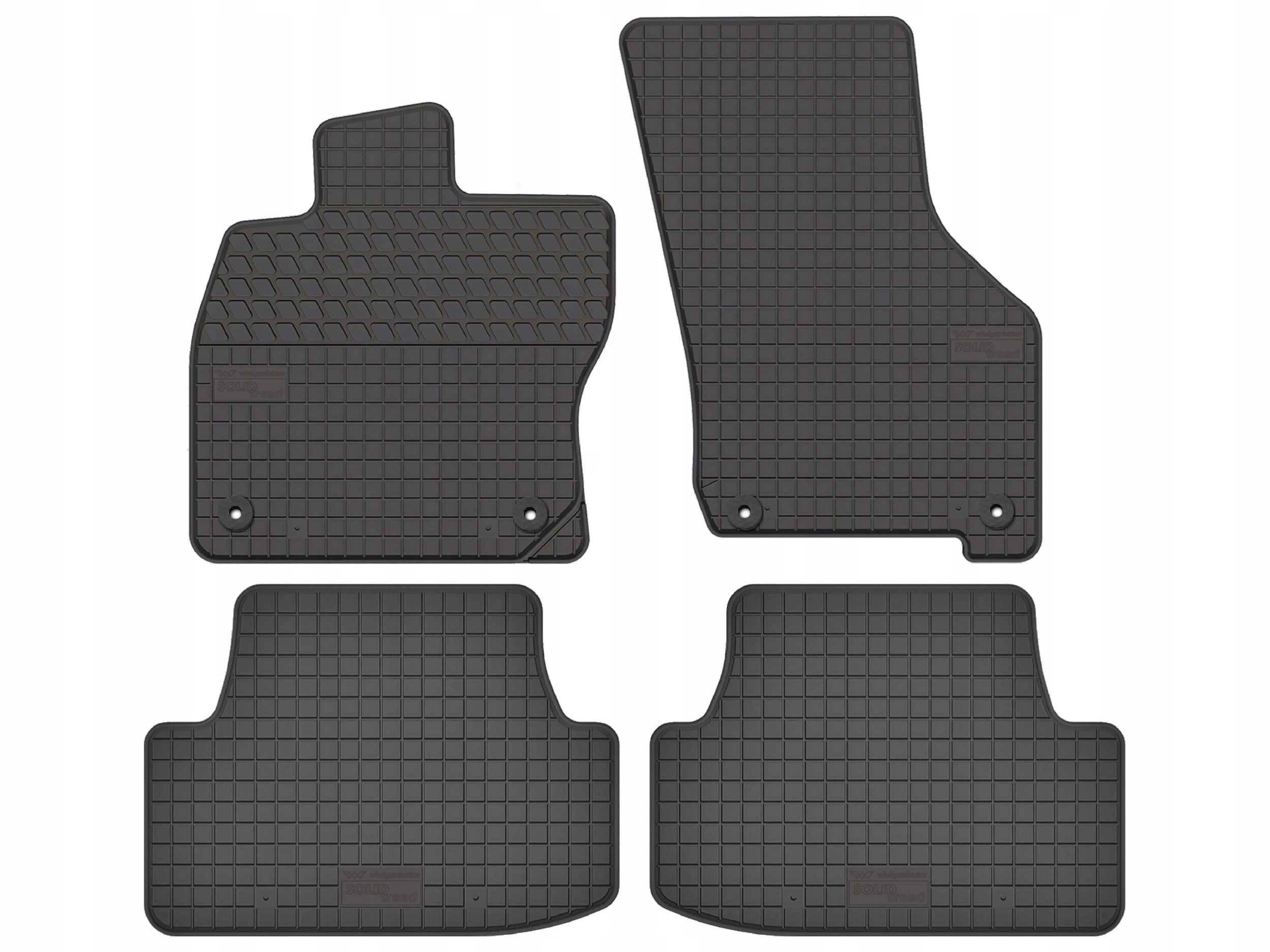 Gumové koberce pro Audi A3 8Y od roku 2020, sada 4 ks na míru, okraj 1,5 cm