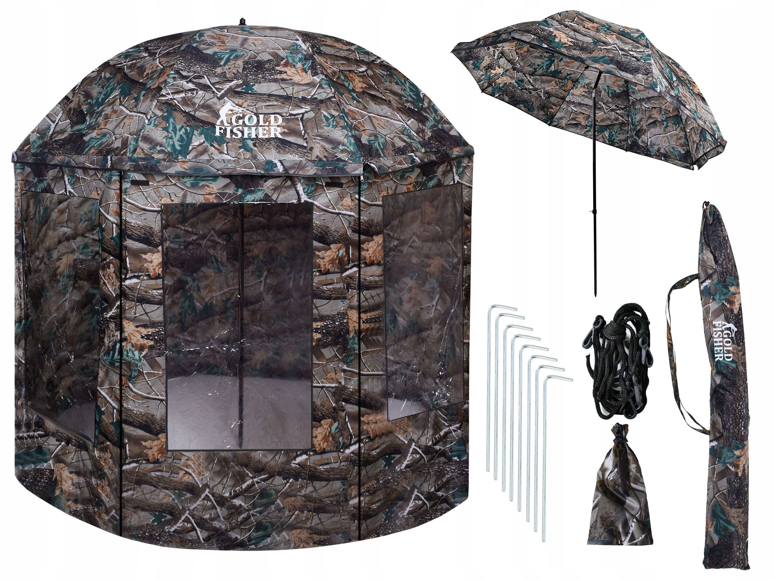 Maskovací Rybářský Deštník Stan Na Ryby, Voděodolný, Nastavitelný 240 cm