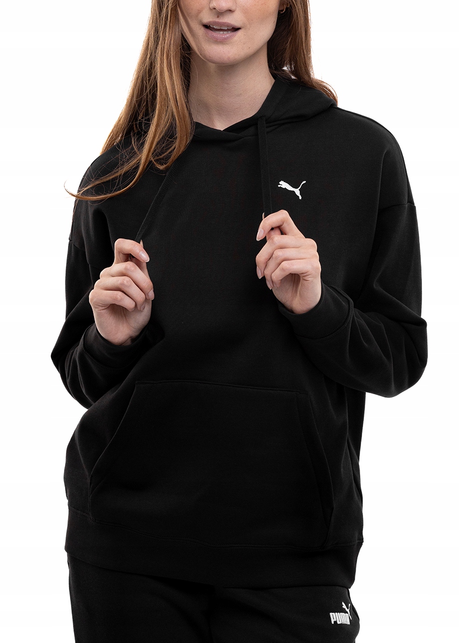 Dámská Mikina kapucí Puma černá Bavlna klokanka s kapucí M