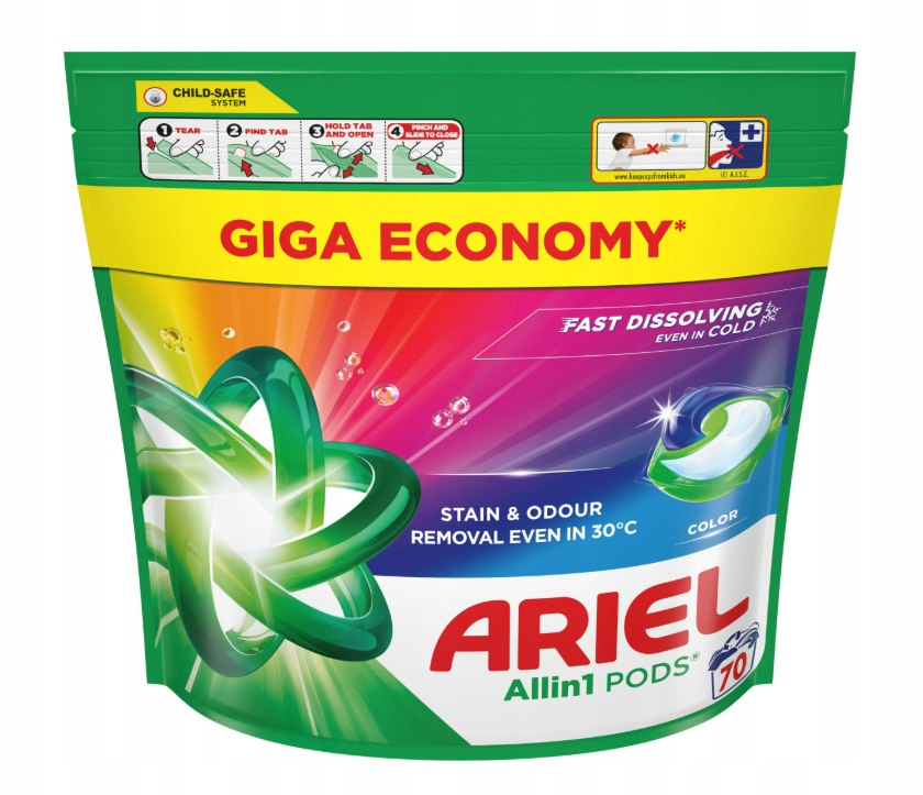 Kapsułki Ariel do prania Color 70 sztuk kapsułek kolor