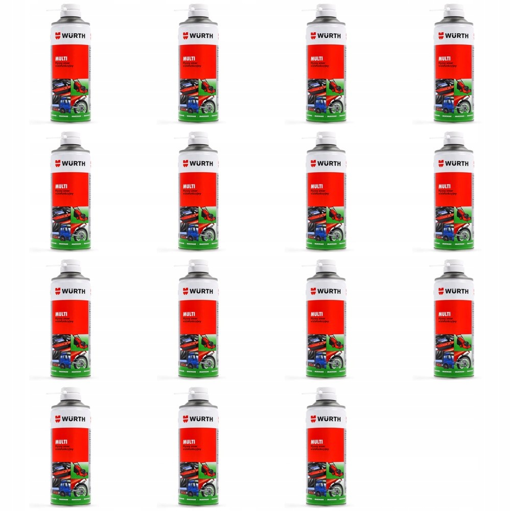 Multi-sprejový prípravok 400ML Wurth sada 15 ks