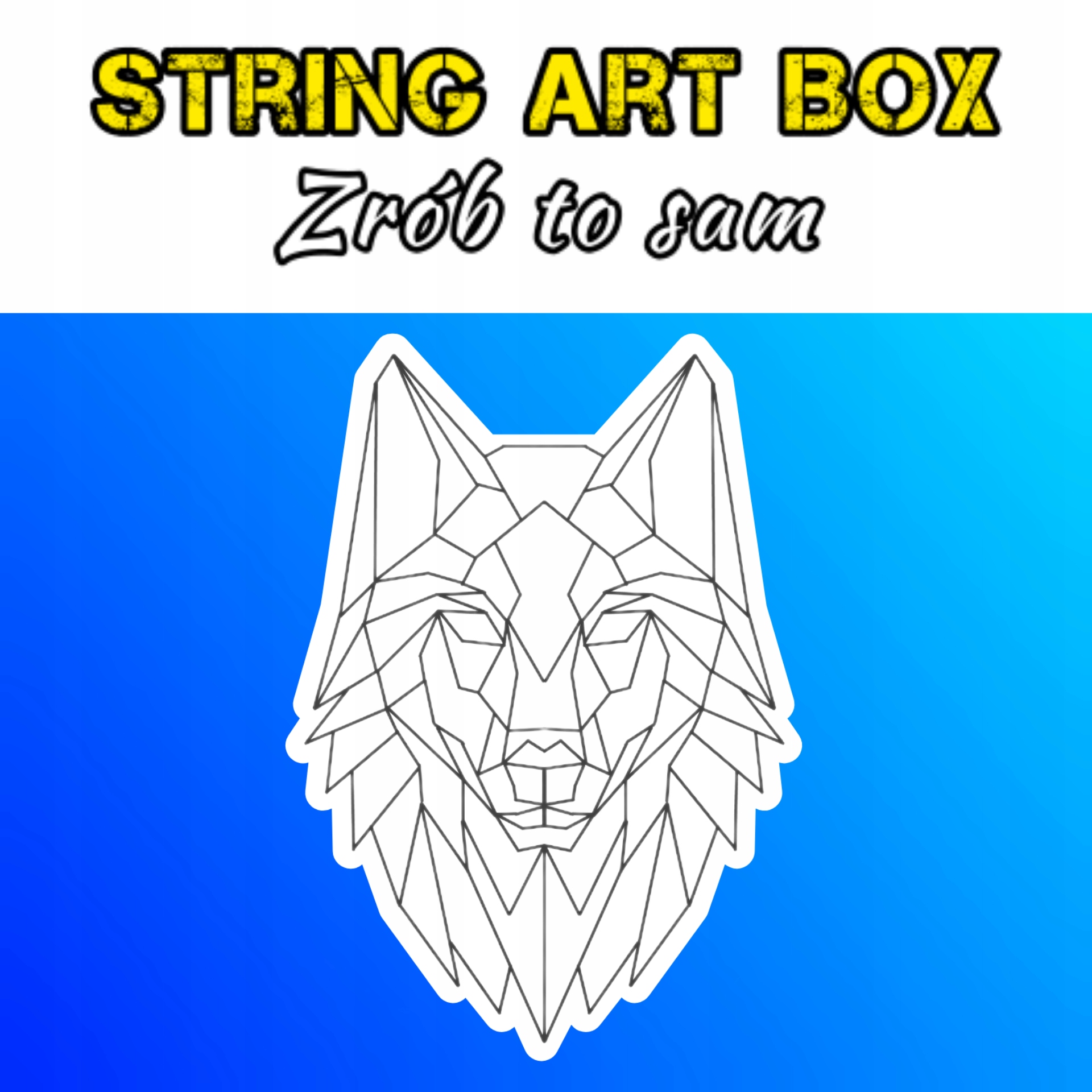 Sada String Art Diy Vlk Kontur