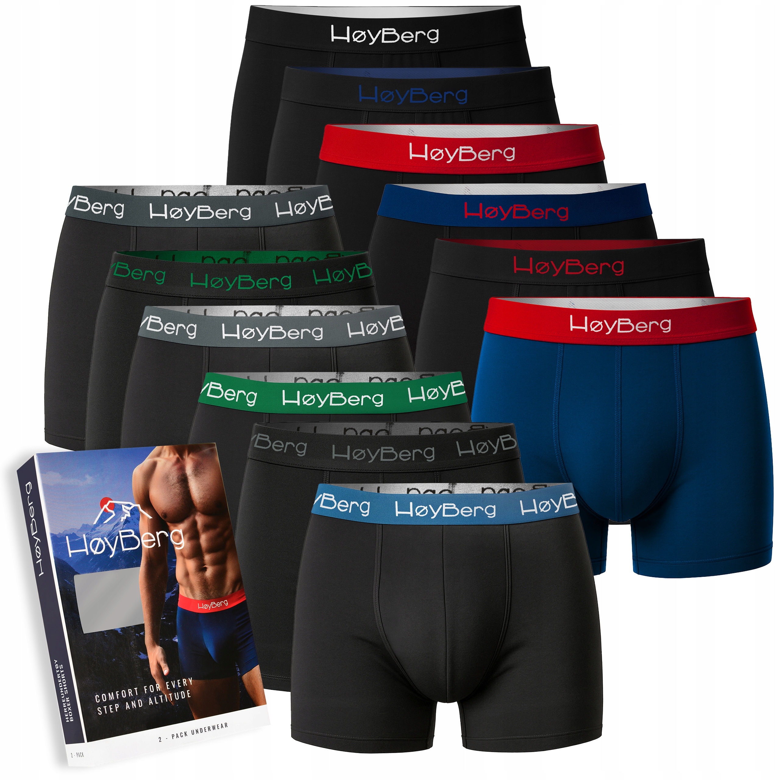 HøyBerg Inspired by the North Pánské boxerky Sada 12 kusů Bavlna XXL