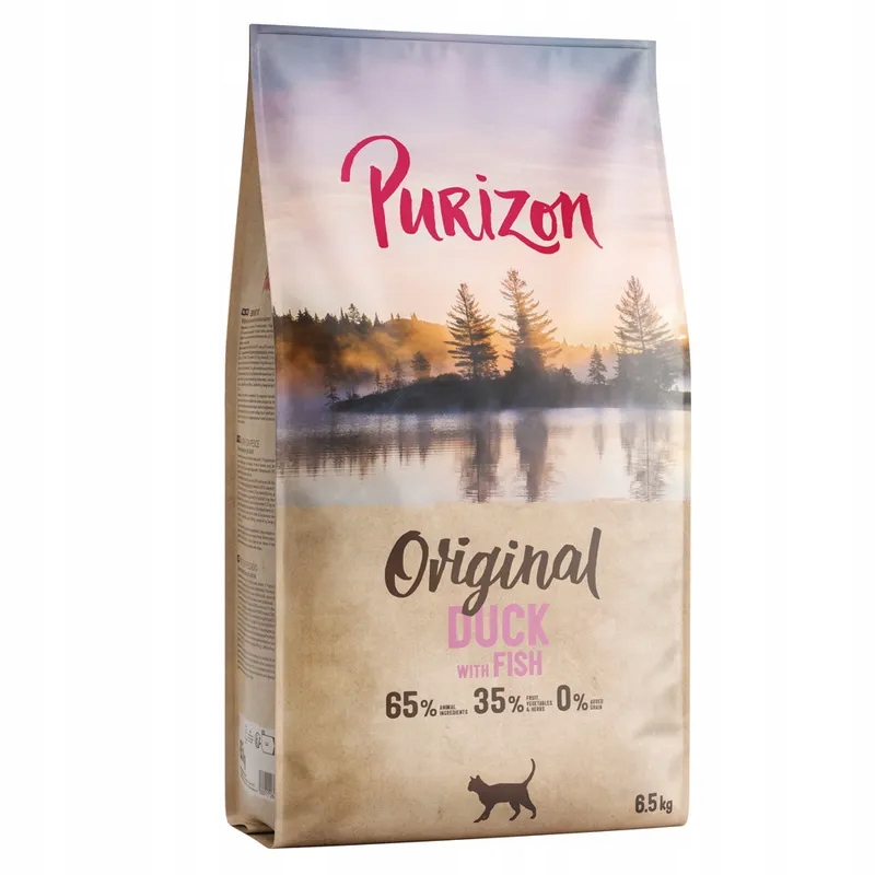 Purizon bezobilné suché krmivo pro kočky Kachna s rybou 2,5 kg na váhu