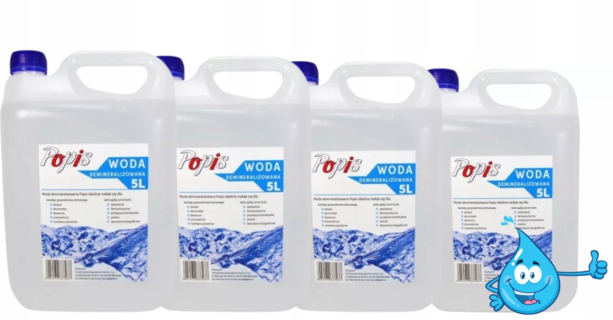

Woda Destylowana Demineralizowana 20L 4x5L