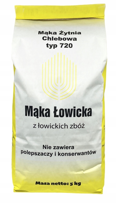 Levně 3X Spižírna Łowicka Žitná mouka typ 720 5 kg