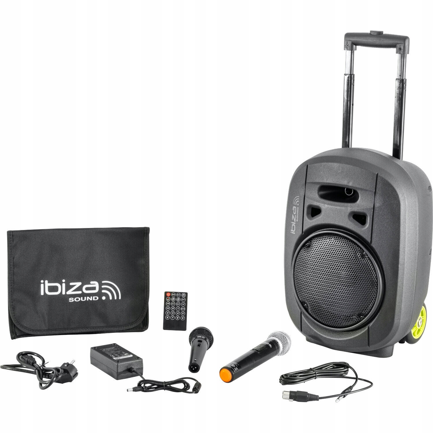 Prenosný reproduktor Ibiza Sound PORT8VHF-MKII-TWS čierny, 400 W
