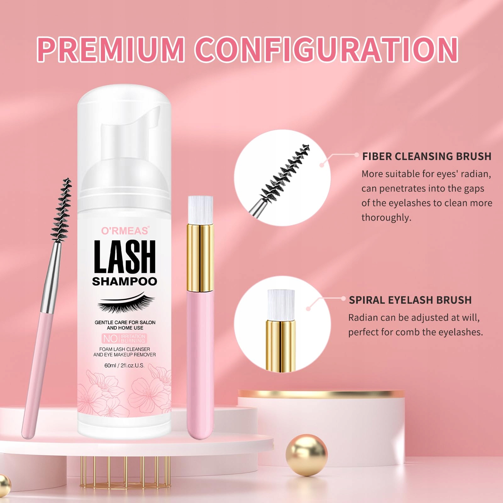 Short Version: LASH SHAMPOO 60ML for Eyelash Extensions with Brush — miniatura 5