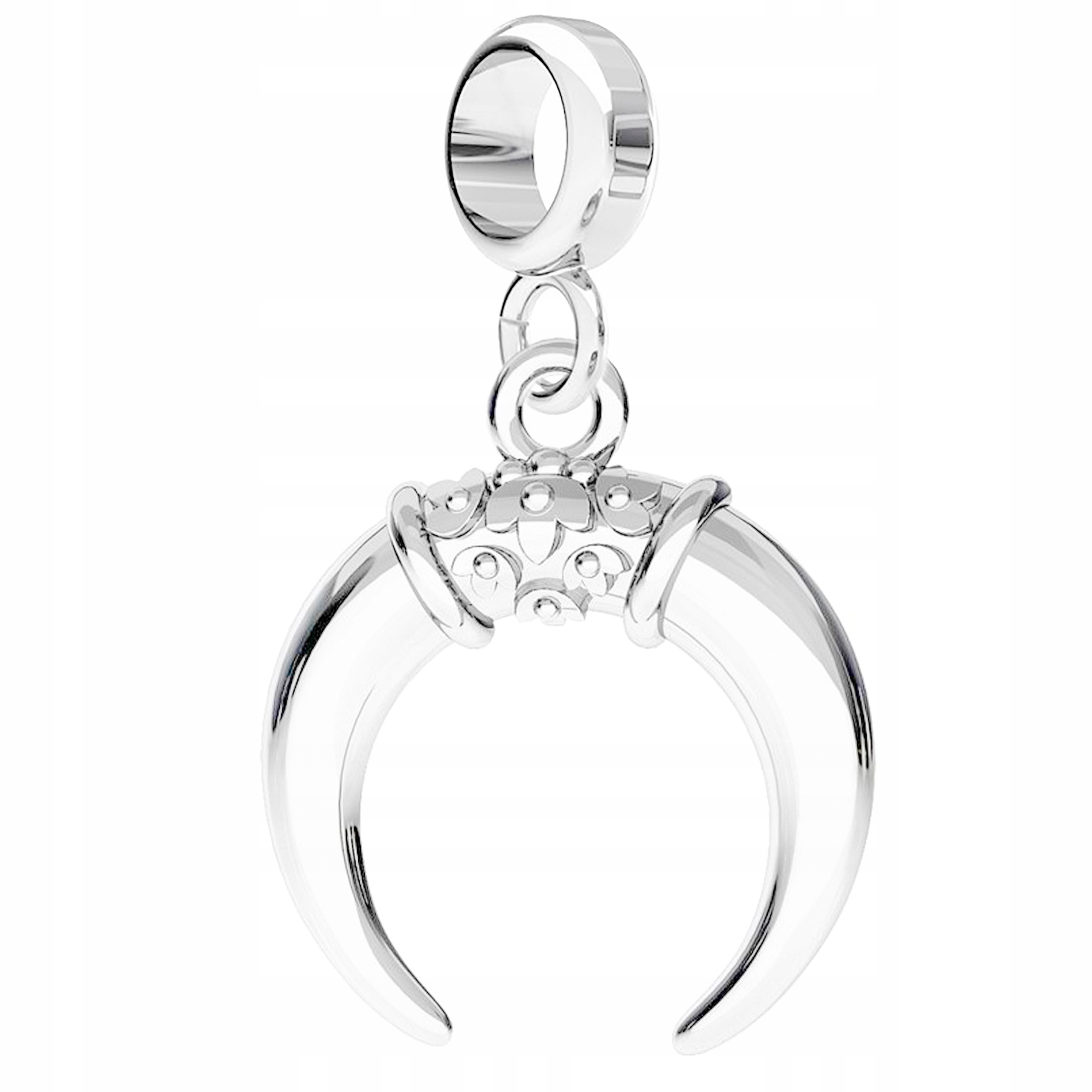 Stříbrný přívěsek s měsícem a měsícem, půlměsíc, Stříbro 925