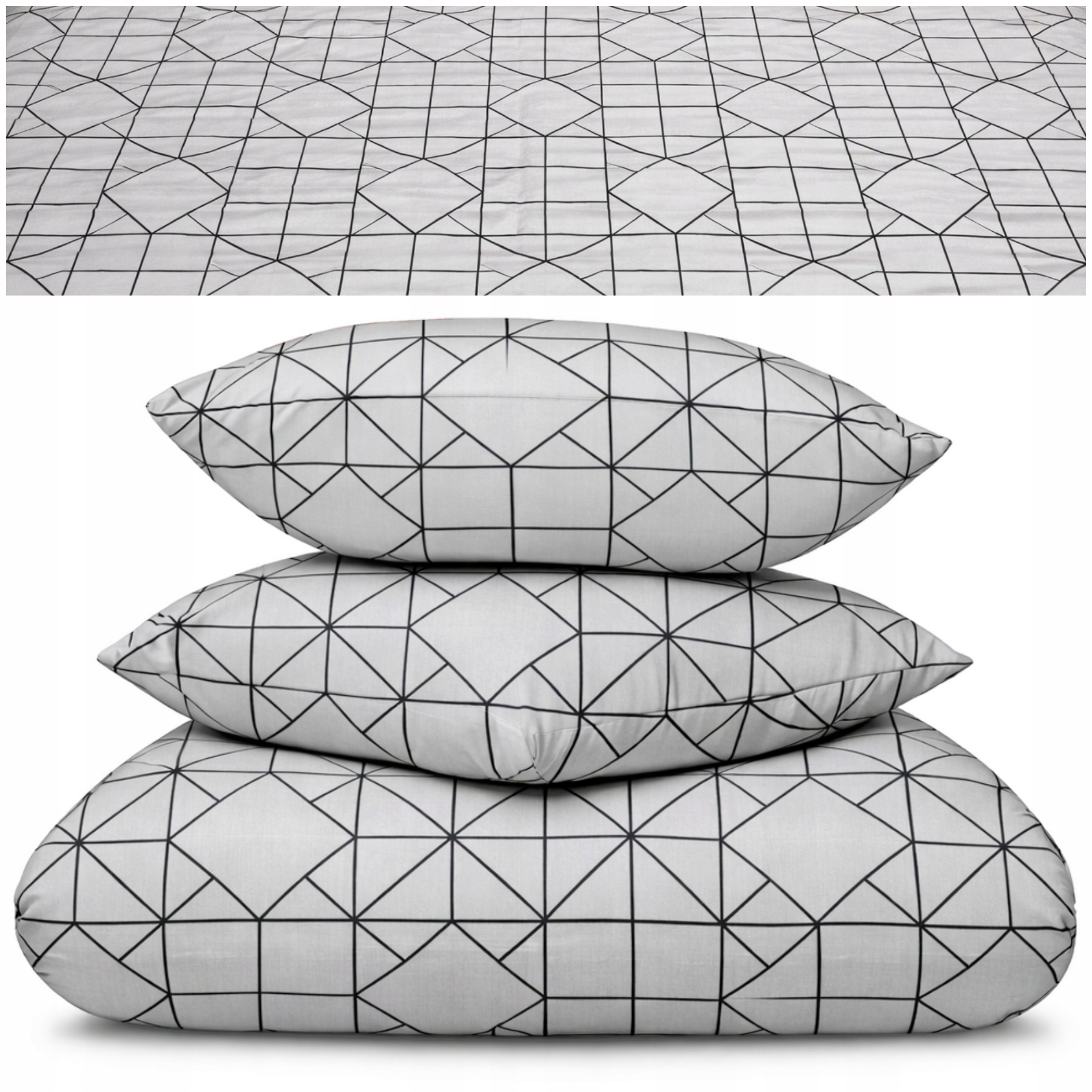 Komplet Pościel 180x200 2 Poszewki 70x80 Bawełniana Polska Bawełna