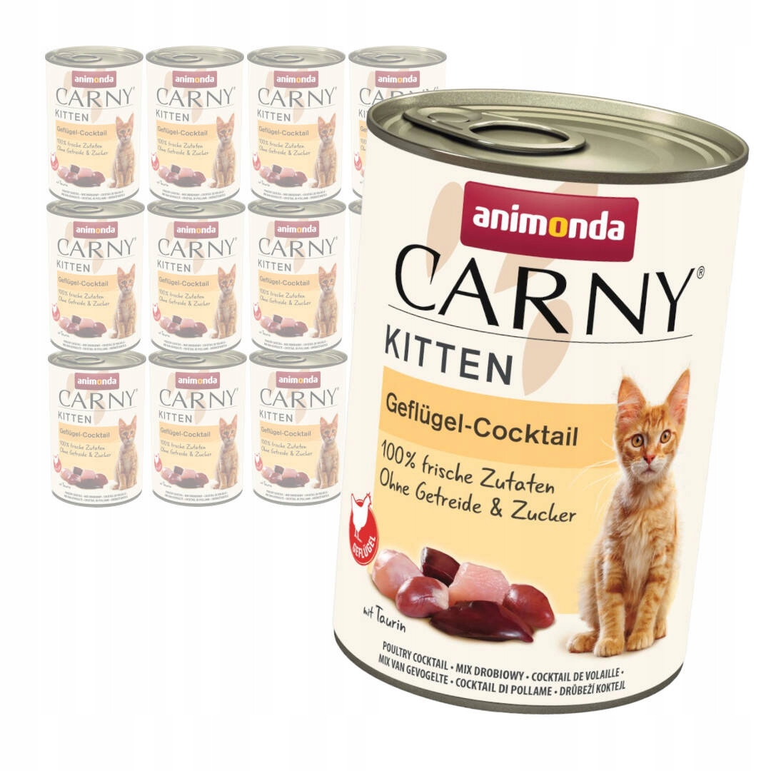 Levně Animonda Carny Kitten 12x400g Vlhké Krmivo pro koťata Drůbeží koktejl