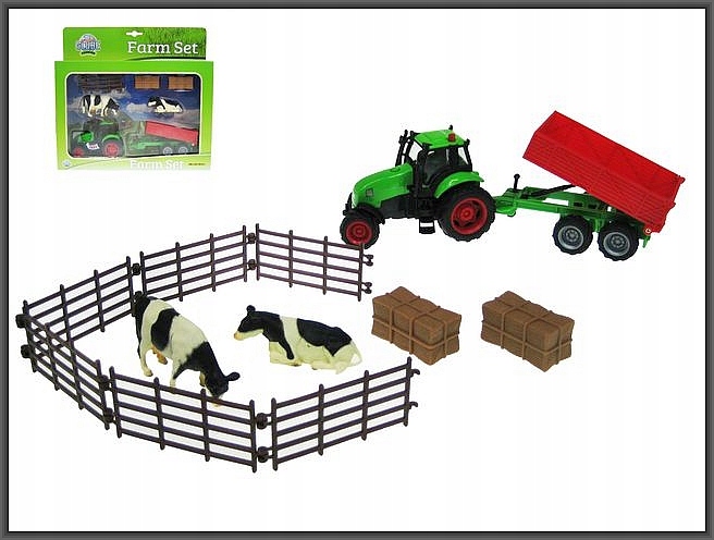 

Kids Globe Gospodarstwo traktor 2 krowy ogrodzenie
