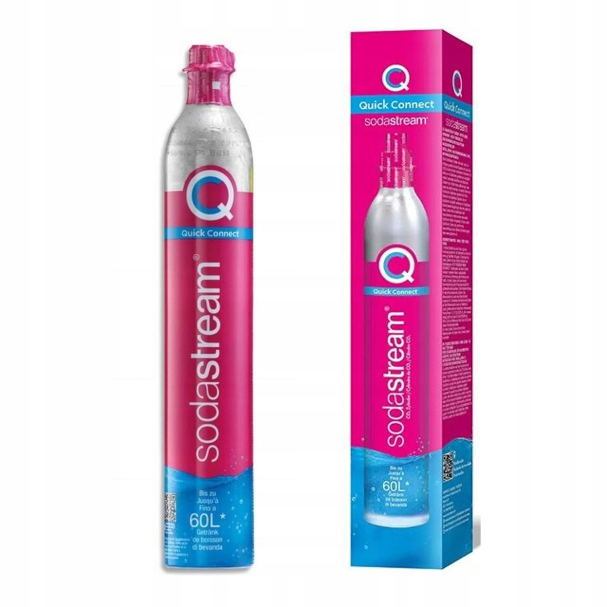 Plynová láhev pro saturátor SodaStream Qc Cylinder růžová CO2 bombička Plyn