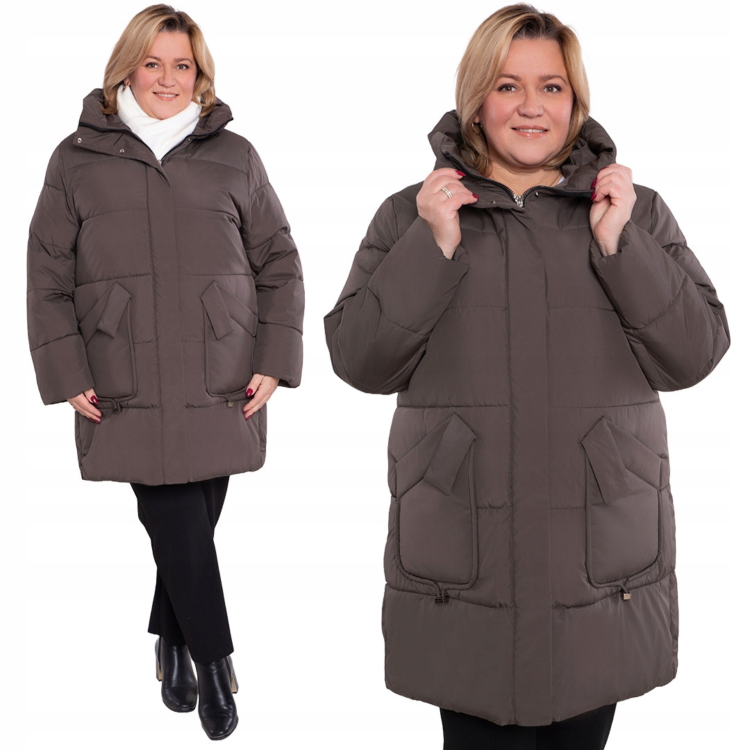 Světle hnědá zimní bunda velikost 56