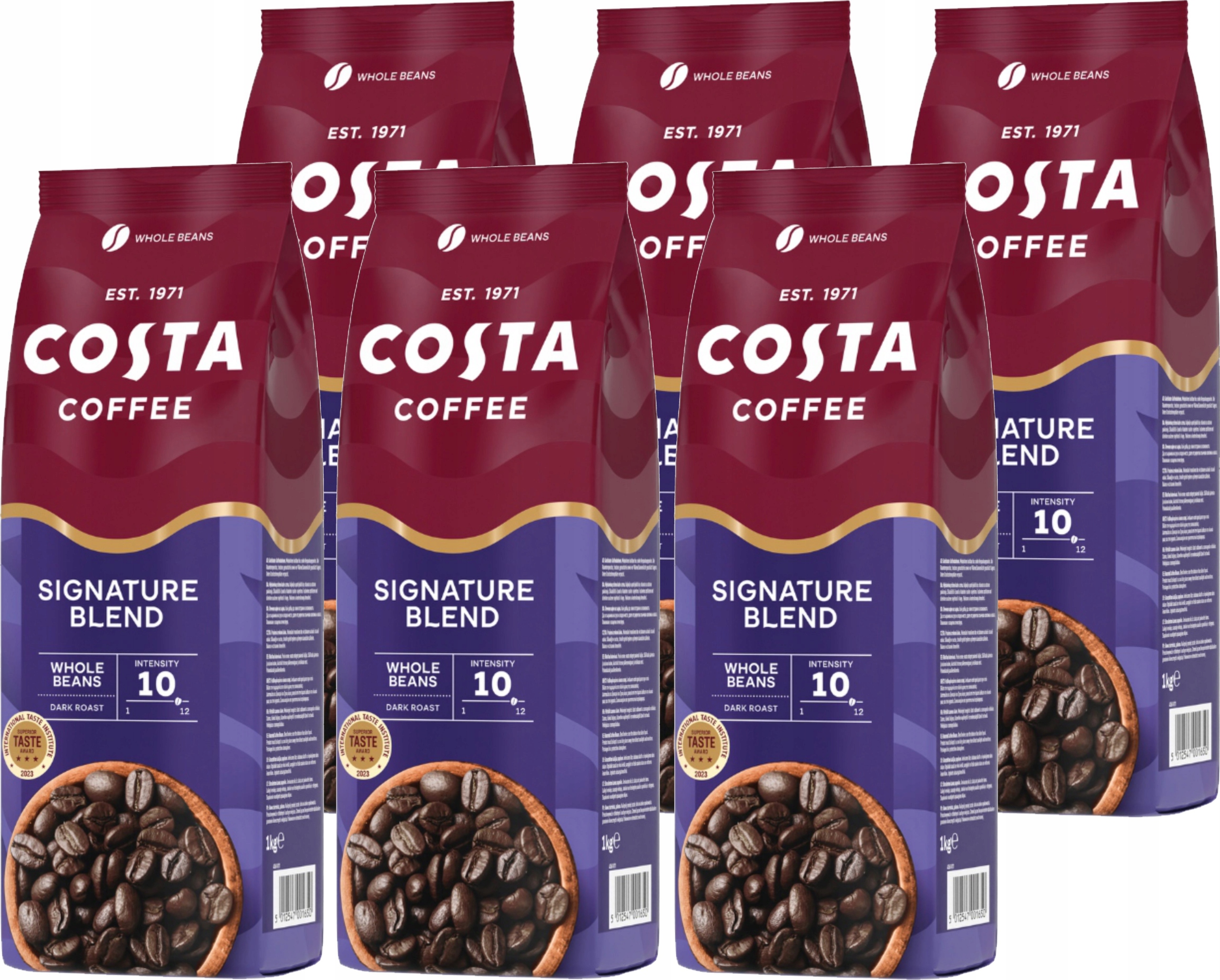 Levně Káva zrnková Costa Signature Blend Dark 6 x 500 g