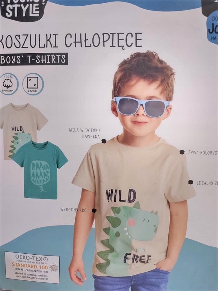 

Koszulki chłopięce Young Style 116 2 szt