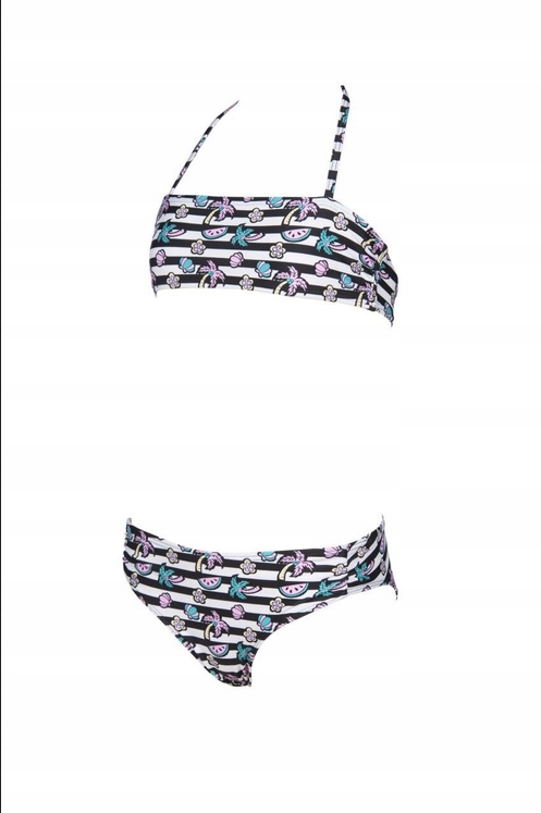 H1304 Arena Tropical Summer Bandeau Strój kąpielowy Dziewczęcy 140cm
