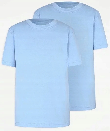 

George błękit Bluzka koszulka T-shirt 9-10 134-140