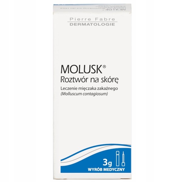 

Molusk, roztwór na skórę, 3 g mięczak zakaźny