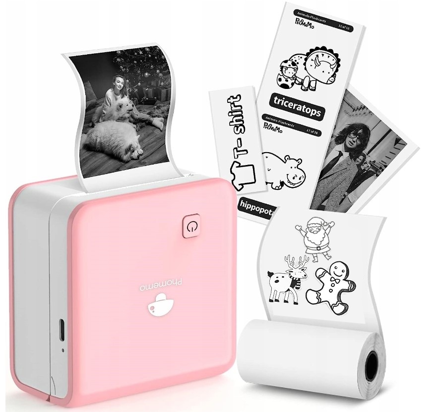 Mini drukarka termiczna Phomemo M02 PRO do etykiet samoprzylepnych 304 DPI