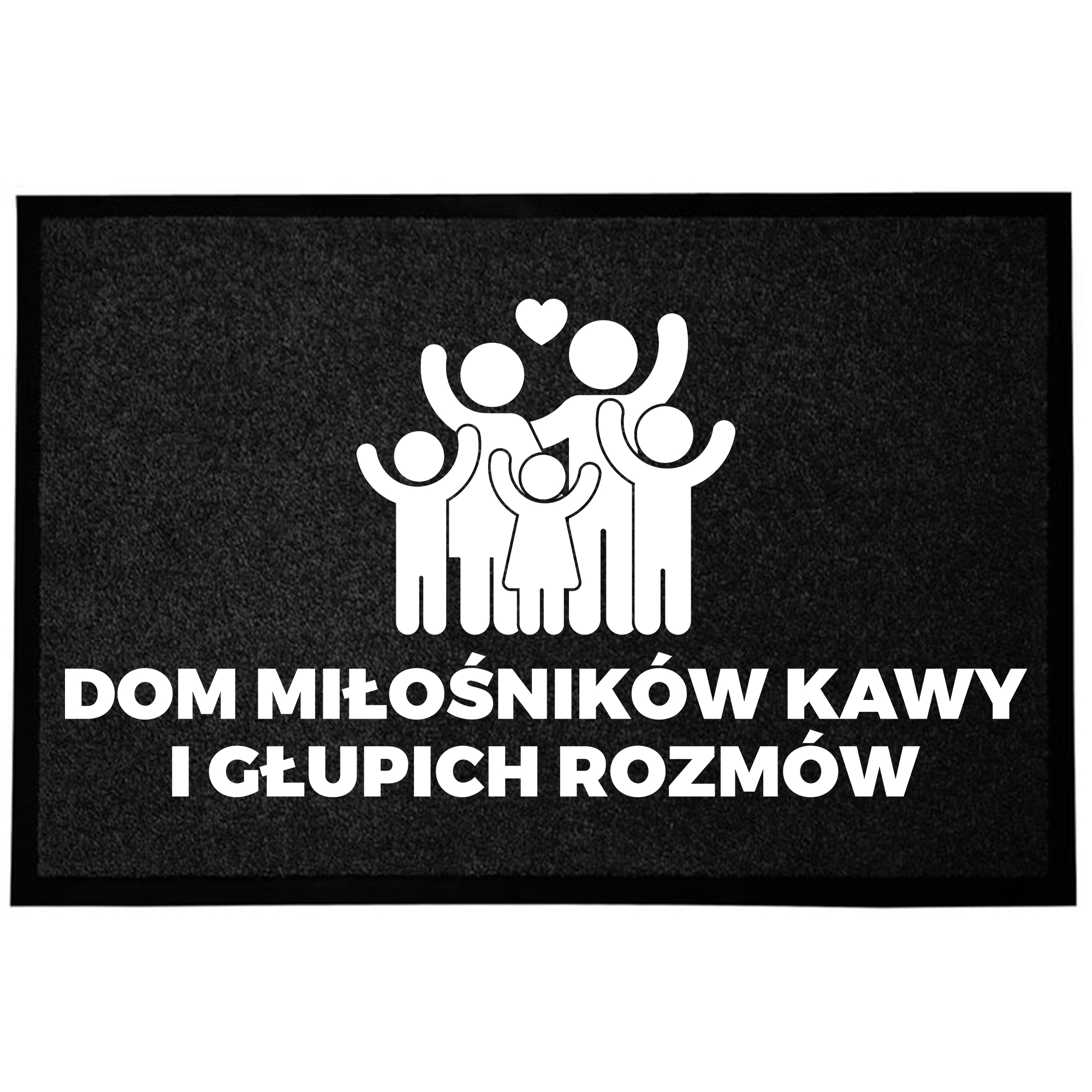 Wycieraczka Wejściowa Nadruk Zabawna Antypoślizgowa 40X60 Czarna