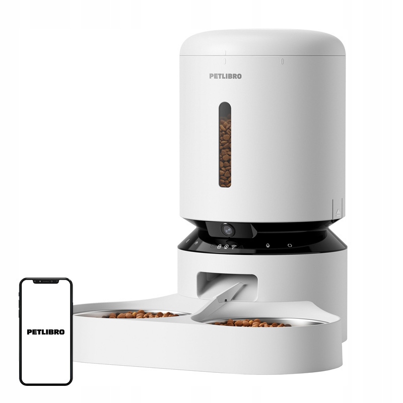 Levně Petlibro Granary Automatický Dávkovač s kamerou a dvojitou mísou 5 l